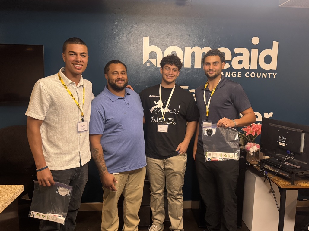 IHBP team members at HIS-OC with hygiene kits